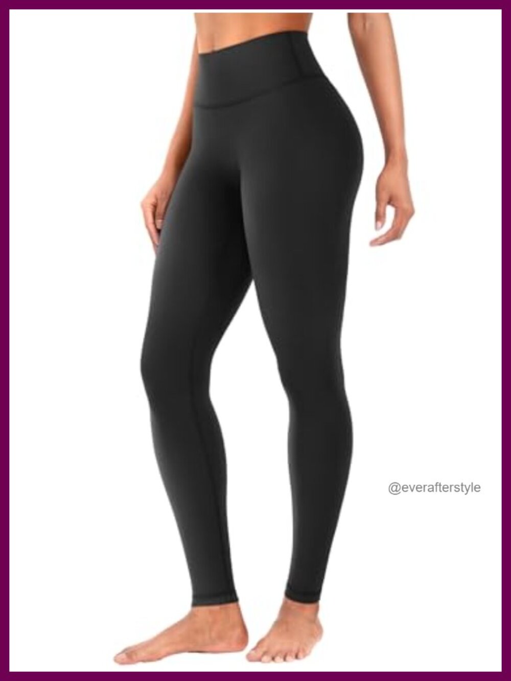 High Waist Hidden Butt Scrunch Leggings 25" / 28" Inseam No Front Seam Workout